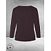 PLUS BASICS Shirt Tee V Slim Langmouw PRUNE